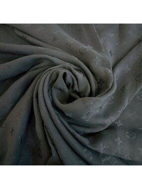 Louis Vuitton Monogram Silk Scarf Navy